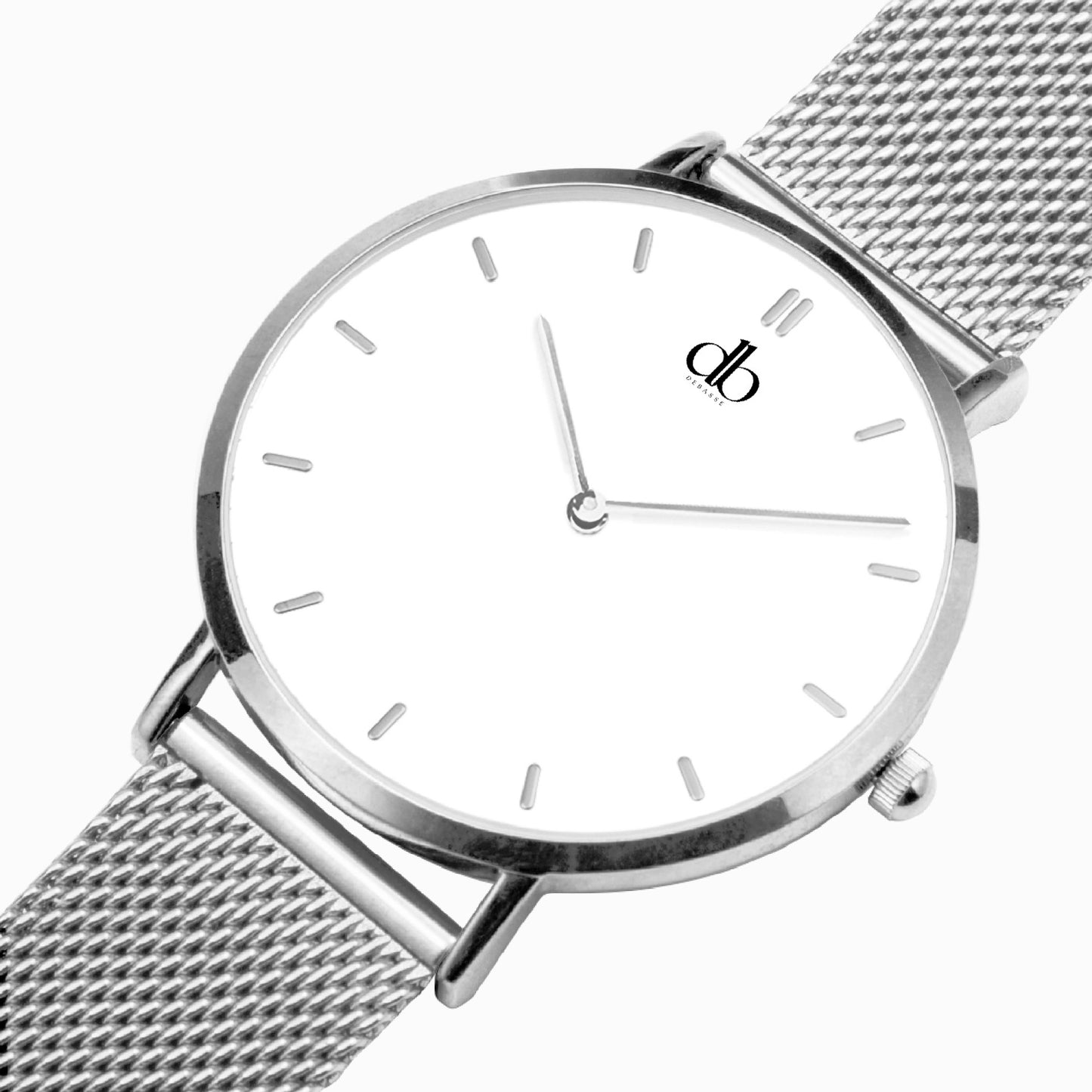 165. Hot Selling Ultra-Thin Leather Strap Quartz Watch (Silver With Indicators)